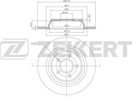 Zekkert BS-6341 - Discofreno autozon.pro