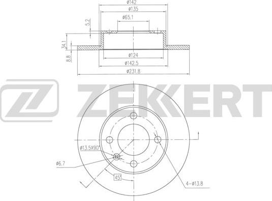 Zekkert BS-6355 - Discofreno autozon.pro