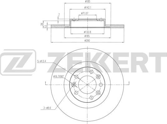 Zekkert BS-6356 - Discofreno autozon.pro