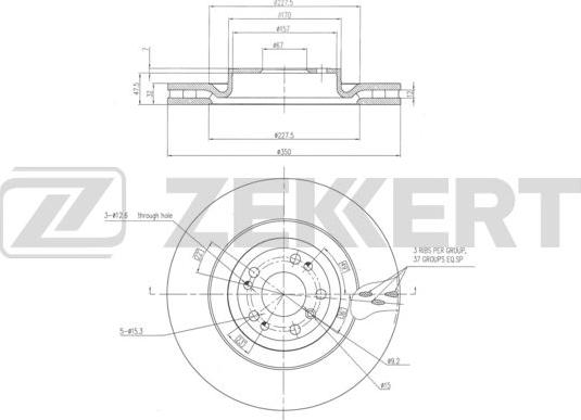 Zekkert BS-6364 - Discofreno autozon.pro