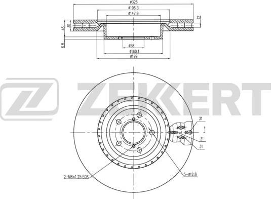 Zekkert BS-6361 - Discofreno autozon.pro