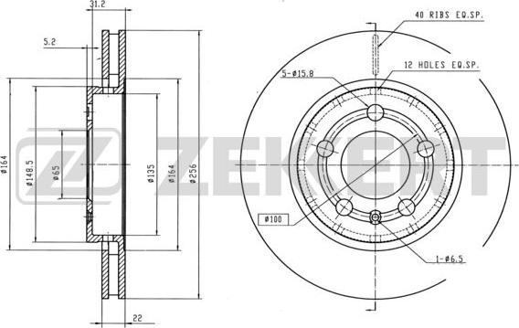 Zekkert BS-6314 - Discofreno autozon.pro