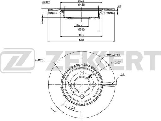 Zekkert BS-6294 - Discofreno autozon.pro