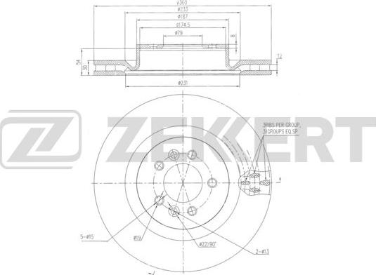 Zekkert BS-6254 - Discofreno autozon.pro