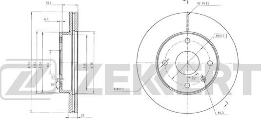 Zekkert BS-6207 - Discofreno autozon.pro