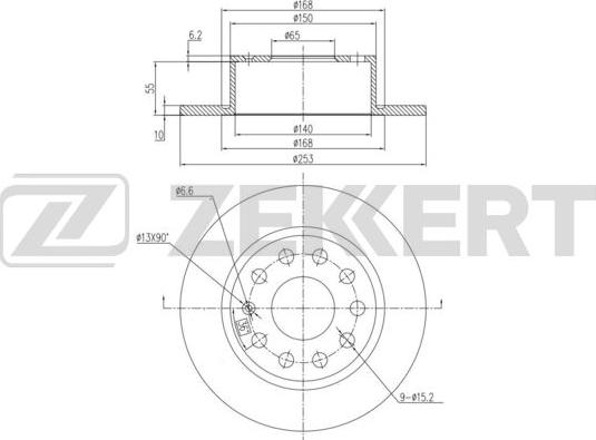 Zekkert BS-6289 - Discofreno autozon.pro