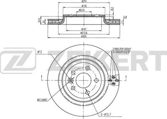 Zekkert BS-6235B - Discofreno autozon.pro