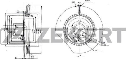 Zekkert BS-6235 - Discofreno autozon.pro