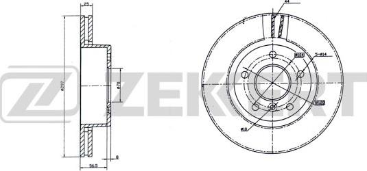 Zekkert BS-6275 - Discofreno autozon.pro