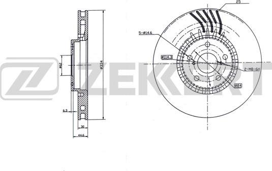 Zekkert BS-6273 - Discofreno autozon.pro