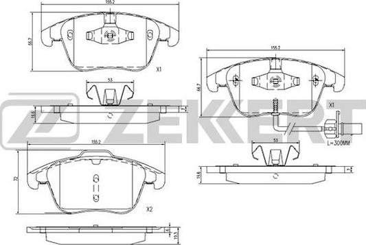 Zekkert BS-1959 - Kit pastiglie freno, Freno a disco autozon.pro