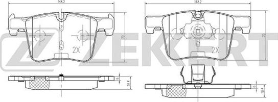 Zekkert BS-1957 - Kit pastiglie freno, Freno a disco autozon.pro