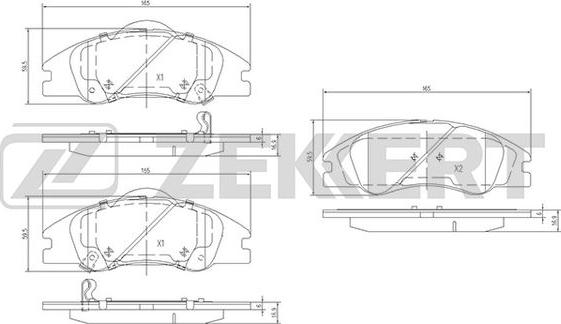 Zekkert BS-1922 - Kit pastiglie freno, Freno a disco autozon.pro