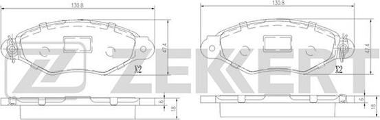 Zekkert BS-1443 - Kit pastiglie freno, Freno a disco autozon.pro