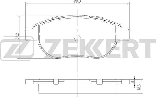 Zekkert BS-1447 - Kit pastiglie freno, Freno a disco autozon.pro