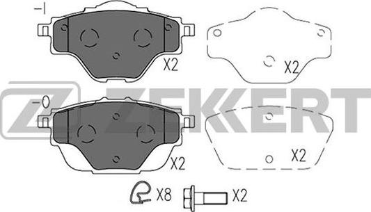 Zekkert BS-1404 - Kit pastiglie freno, Freno a disco autozon.pro