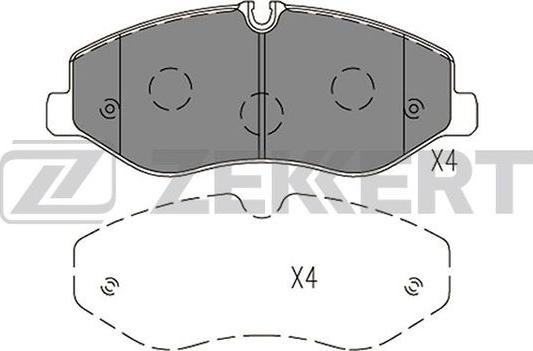 Zekkert BS-1419 - Kit pastiglie freno, Freno a disco autozon.pro