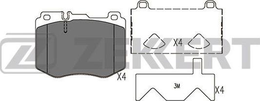 Zekkert BS-1414 - Kit pastiglie freno, Freno a disco autozon.pro