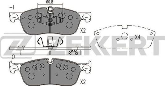 Zekkert BS-1418 - Kit pastiglie freno, Freno a disco autozon.pro