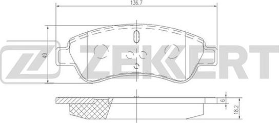 Zekkert BS-1433 - Kit pastiglie freno, Freno a disco autozon.pro