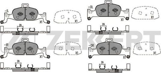 Zekkert BS-1421 - Kit pastiglie freno, Freno a disco autozon.pro