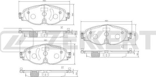 Zekkert BS-1427 - Kit pastiglie freno, Freno a disco autozon.pro