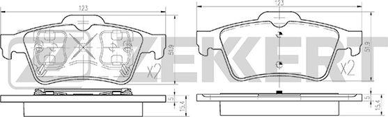 Zekkert BS-1474 - Kit pastiglie freno, Freno a disco autozon.pro