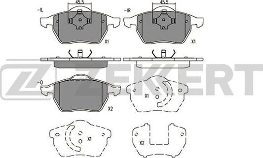 Zekkert BS-1568 - Kit pastiglie freno, Freno a disco autozon.pro