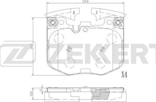 Zekkert BS-1530 - Kit pastiglie freno, Freno a disco autozon.pro