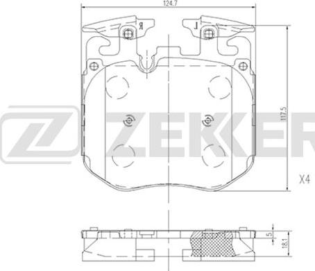 Zekkert BS-1531 - Kit pastiglie freno, Freno a disco autozon.pro