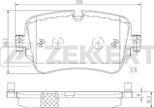 Zekkert BS-1532 - Kit pastiglie freno, Freno a disco autozon.pro