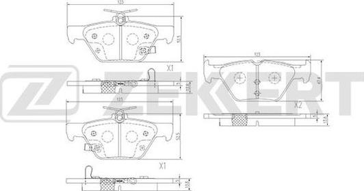 Zekkert BS-1520 - Kit pastiglie freno, Freno a disco autozon.pro