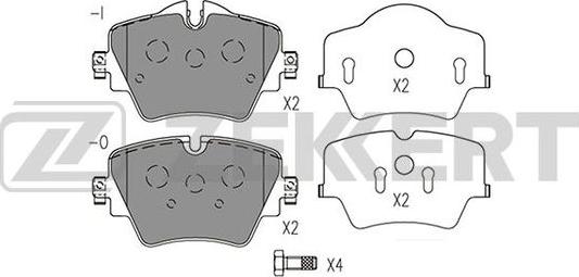 Zekkert BS-1574 - Kit pastiglie freno, Freno a disco autozon.pro