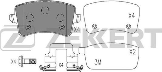 Zekkert BS-1575 - Kit pastiglie freno, Freno a disco autozon.pro