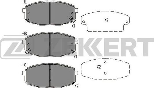 Zekkert BS-1578 - Kit pastiglie freno, Freno a disco autozon.pro