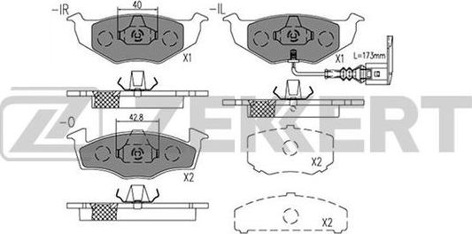 Zekkert BS-1573 - Kit pastiglie freno, Freno a disco autozon.pro