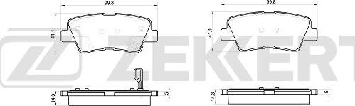 Zekkert BS-1048 - Kit pastiglie freno, Freno a disco autozon.pro