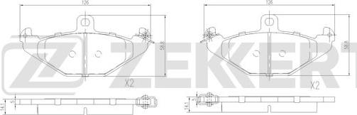 Zekkert BS-1058 - Kit pastiglie freno, Freno a disco autozon.pro