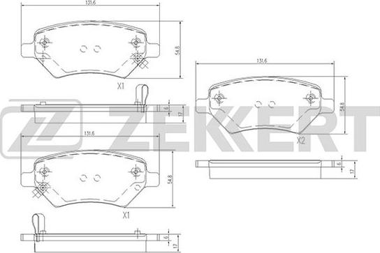 Zekkert BS-1001 - Kit pastiglie freno, Freno a disco autozon.pro