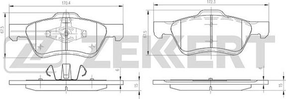 Zekkert BS-1003 - Kit pastiglie freno, Freno a disco autozon.pro