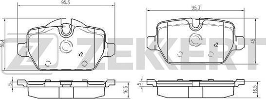 Zekkert BS-1018 - Kit pastiglie freno, Freno a disco autozon.pro