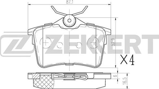 Zekkert BS-1012 - Kit pastiglie freno, Freno a disco autozon.pro