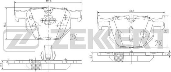 Zekkert BS-1017 - Kit pastiglie freno, Freno a disco autozon.pro