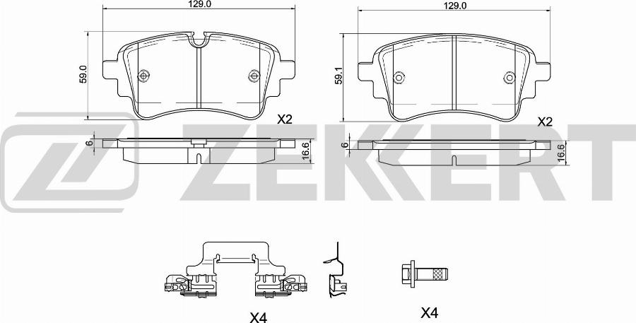 Zekkert BS-1081 - Kit pastiglie freno, Freno a disco autozon.pro