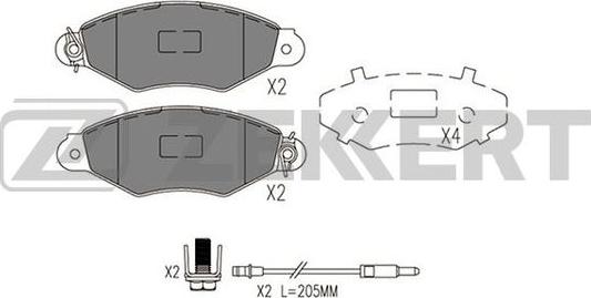 Zekkert BS-1088 - Kit pastiglie freno, Freno a disco autozon.pro