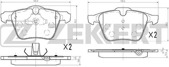 Zekkert BS-1031 - Kit pastiglie freno, Freno a disco autozon.pro