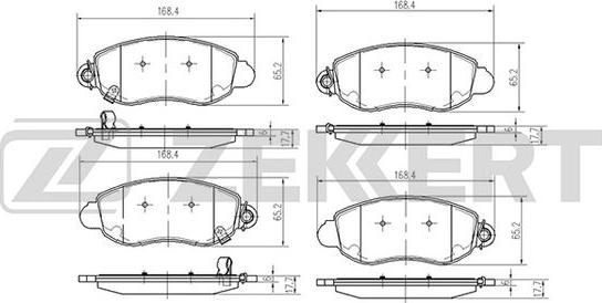 Zekkert BS-1033 - Kit pastiglie freno, Freno a disco autozon.pro