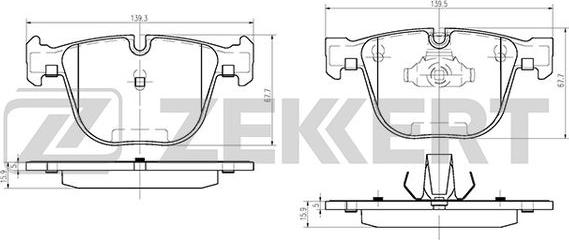 Zekkert BS-1021 - Kit pastiglie freno, Freno a disco autozon.pro