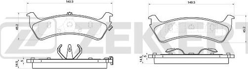 Zekkert BS-1028 - Kit pastiglie freno, Freno a disco autozon.pro