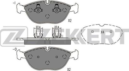 Zekkert BS-1074 - Kit pastiglie freno, Freno a disco autozon.pro